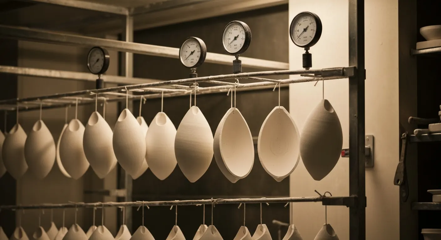 Suszenie form ceramicznych - wilgotność, temperatura i czas między warstwami